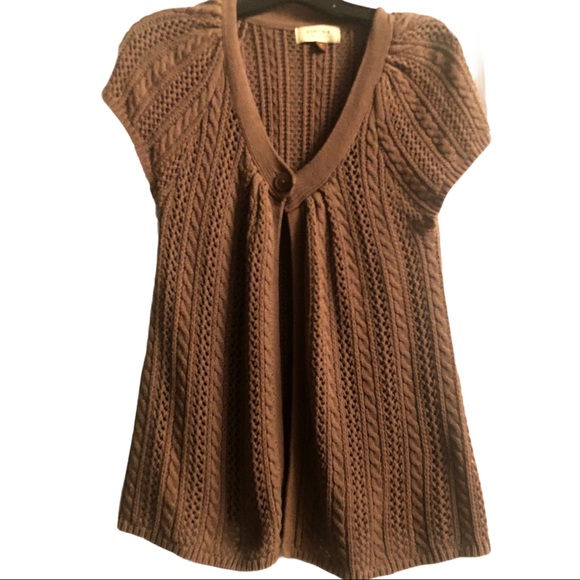Mocha Shirt Sleeve Cardiagn